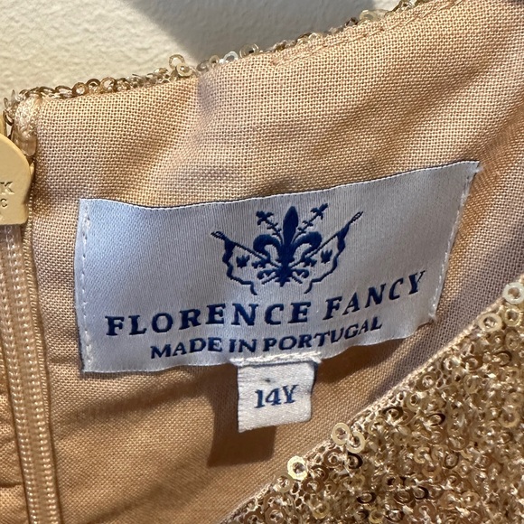 Florence Fancy Holiday Sequin Patterned dress size 14(kids) - Picture 3 of 6